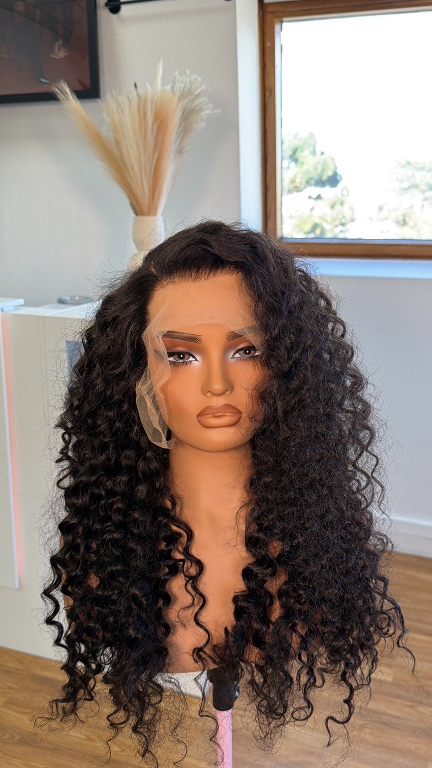 perruque deep curly cheveux 