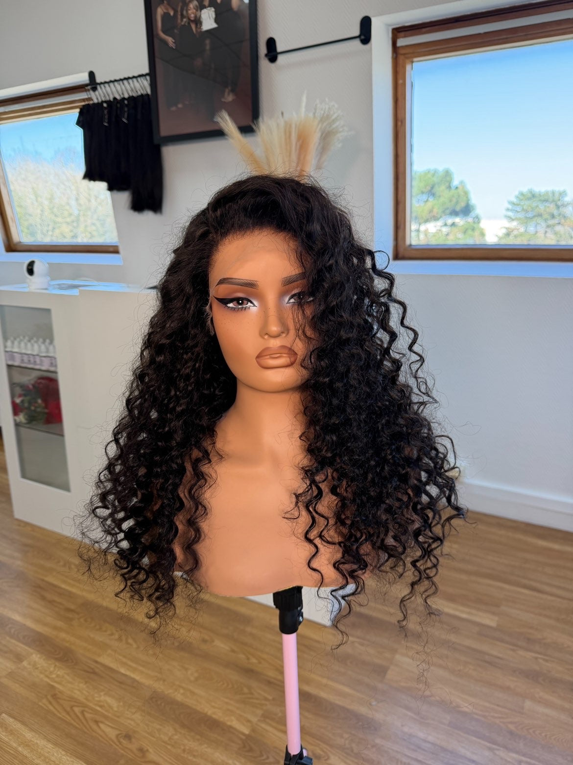 perruque deep curly cheveux 